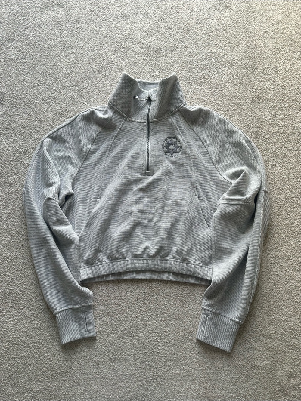 Lululemon Scuba Waffle Cropped Half Zip